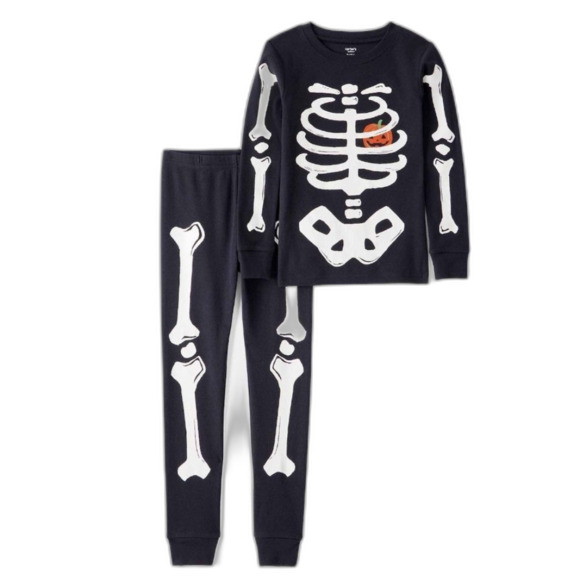 Glow Skeleton Pj Set Size 12 - Picture 3 of 5